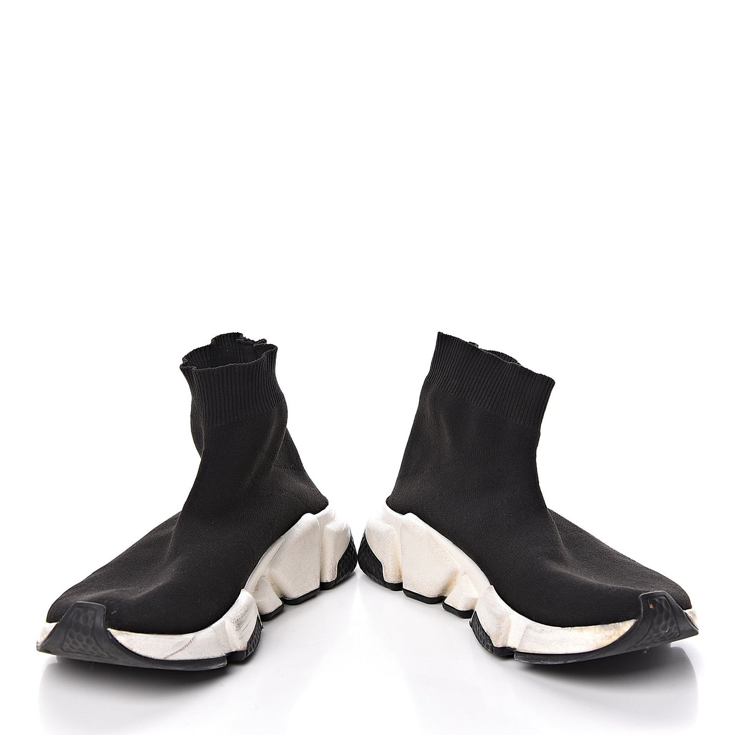 Neoprene Knit Womens Speed Sneakers 36 Black White