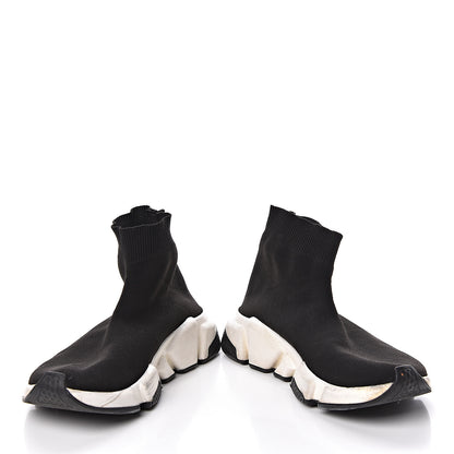 Balenciaga Neoprene Knit Womens Speed Sneakers 36 Black White 16 of 18