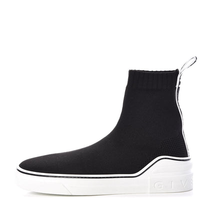 Givenchy Technical Canvas Knit Womens George V Sock Sneakers 39 Black 1 of 10