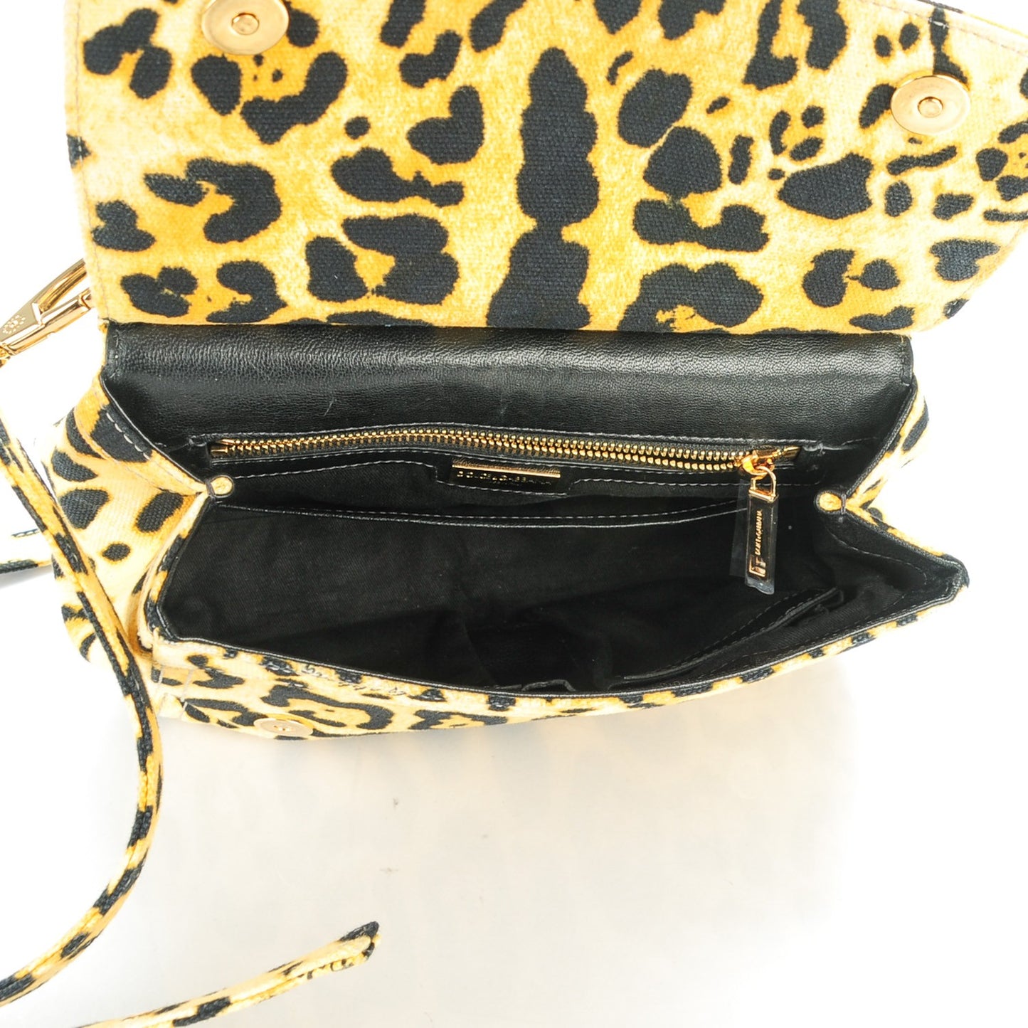 Canvas Leopard Print Small Miss Sicily Satchel