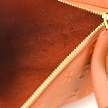 Louis Vuitton Calfskin Debossed Monogram Side Trunk Tan 5 of 10