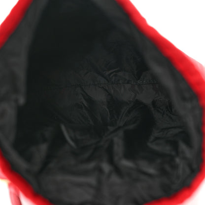 Prada Nylon Vela Reversible Travel Pouch Black Rosso 8 of 9