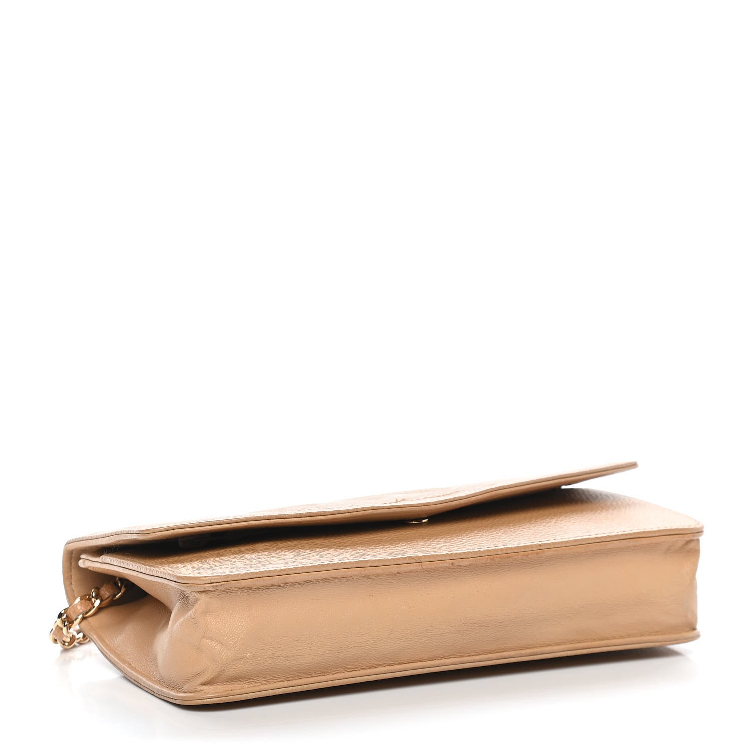 Chanel Caviar Timeless CC Wallet On Chain WOC Beige 4 of 9