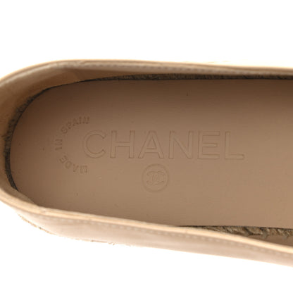 Chanel Lambskin CC Espadrilles 39 Beige Black 9 of 11