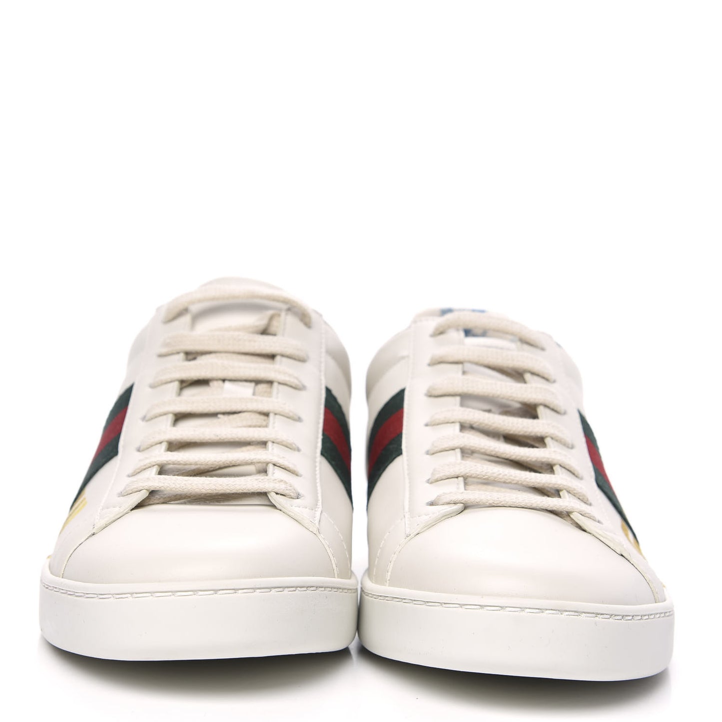 X SEGA Calfskin Ayers Web Guccy Womens Ace Sneakers 40.5 White