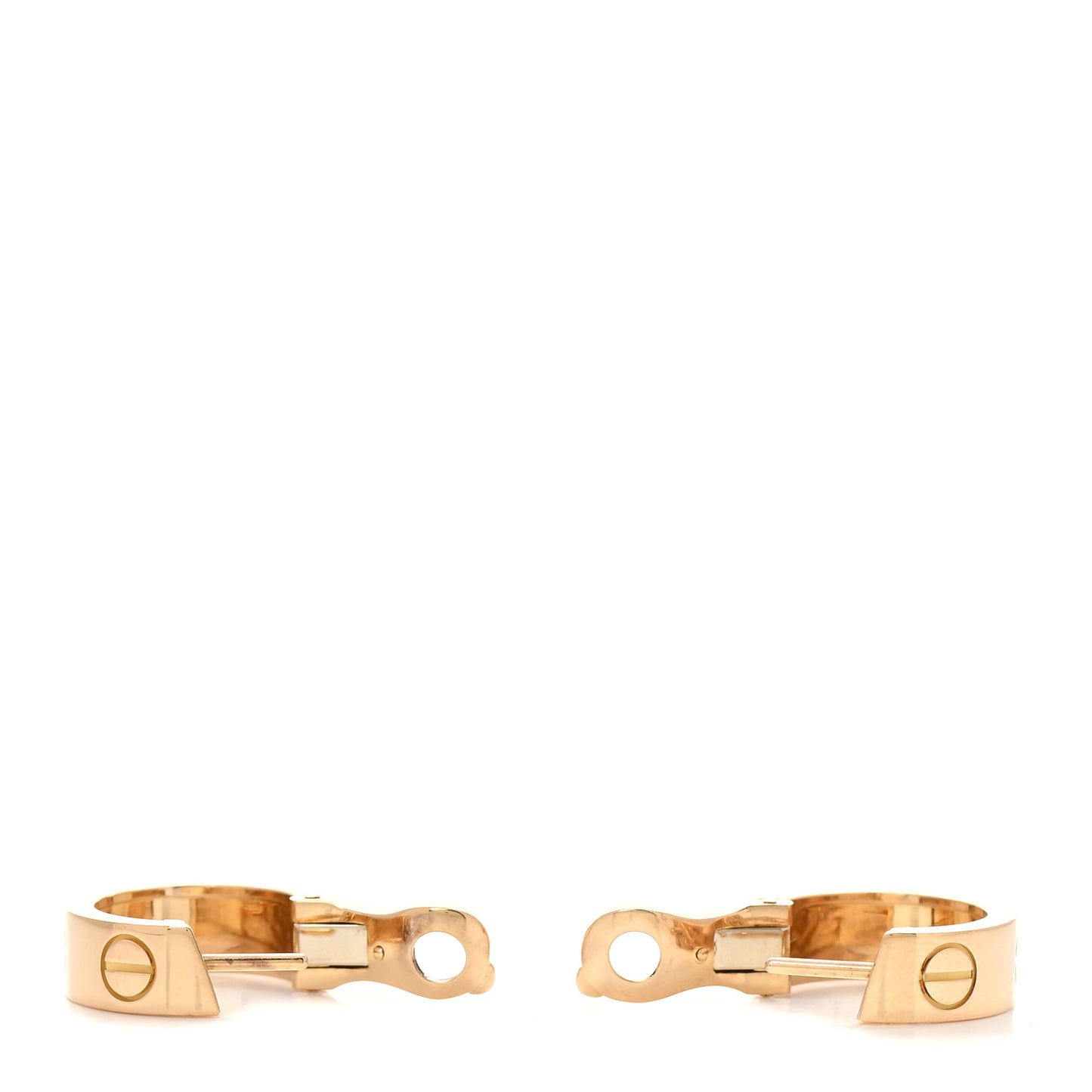 18K Yellow Gold 5.5mm LOVE French Clip Hoop Earrings