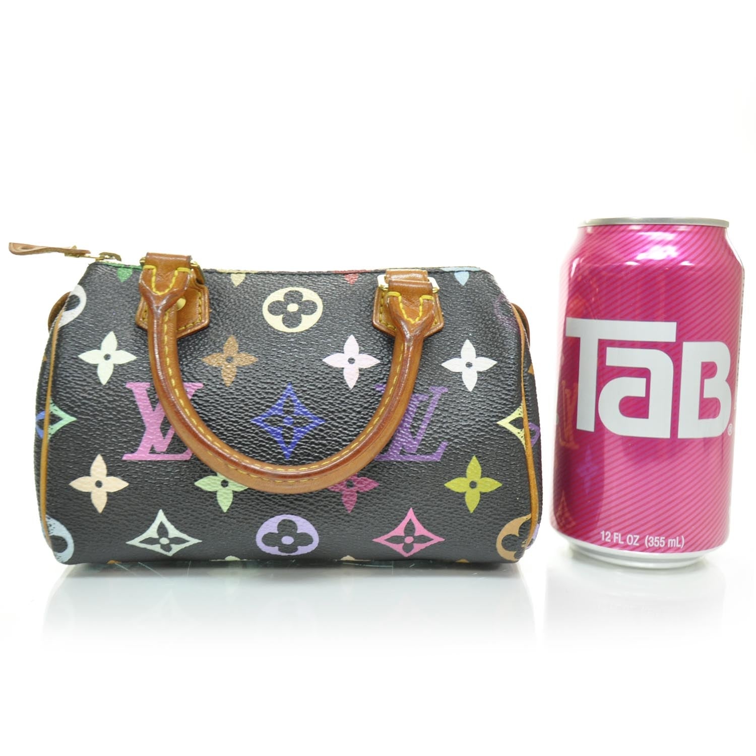 Louis Vuitton Monogram Multicolor Mini Sac HL Speedy Black 2 of 7