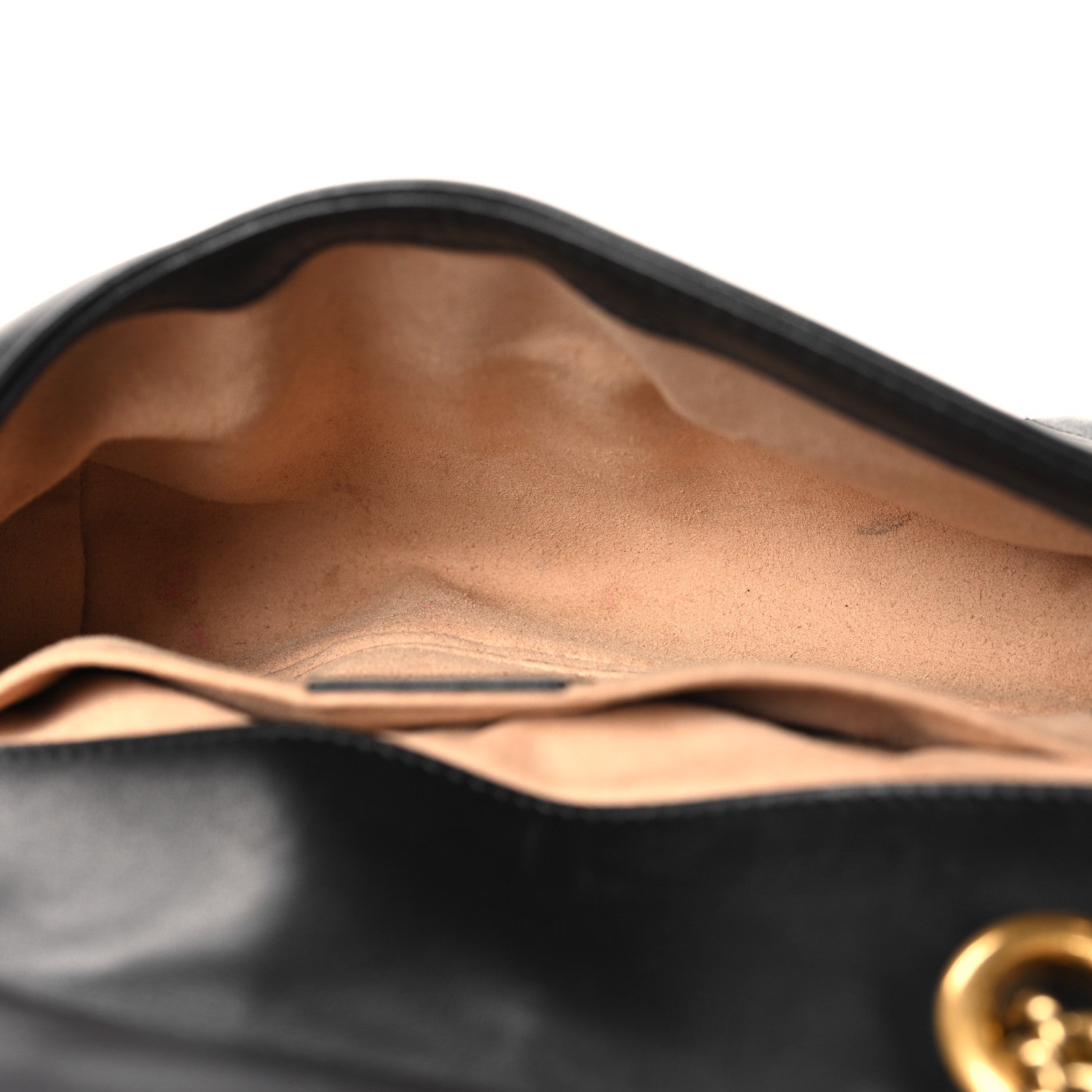 Gucci Calfskin Matelasse Mini GG Marmont Shoulder Bag Black 5 of 12