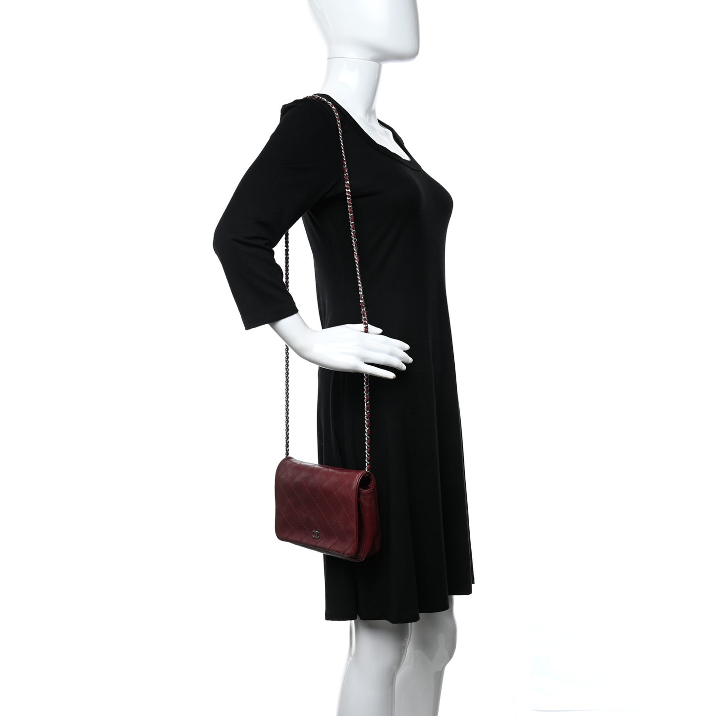 Lambskin Quilted Single Flap Red