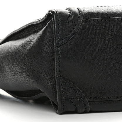 Celine Smooth Calfskin Nano Luggage Black 7 of 10