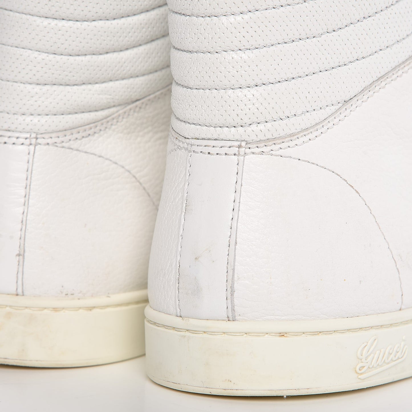 Calfskin Web Mens Coda High Top Sneakers 11.5 White