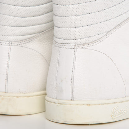 Gucci Calfskin Web Mens Coda High Top Sneakers 11.5 White 11 of 13