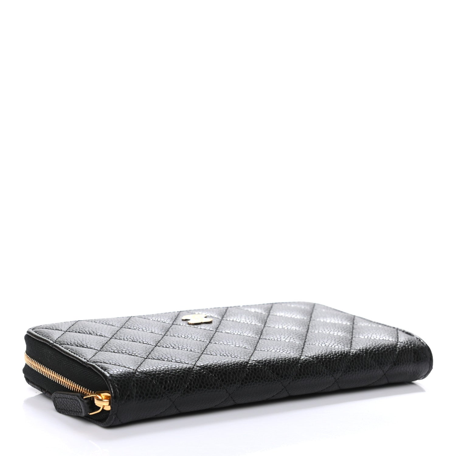 Chanel Caviar Quilted Large Gusset Zip Around Wallet Black 4 of 8