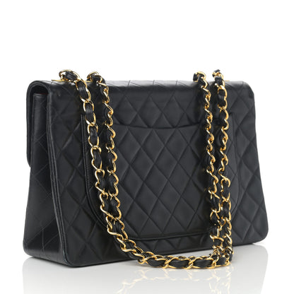 Chanel Lambskin Quilted XL Jumbo Single Flap Black 3 of 20