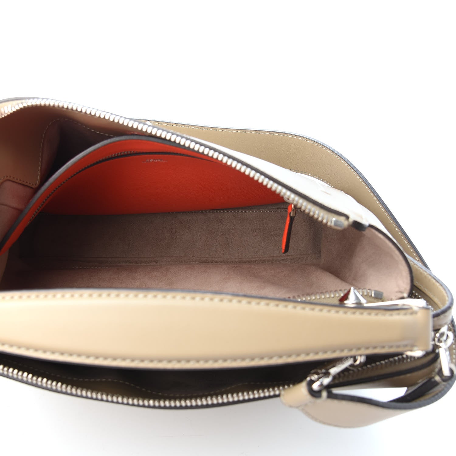 Fendi Vitello Baltico Dolce DotCom Satchel Tortora Papavero 6 of 10
