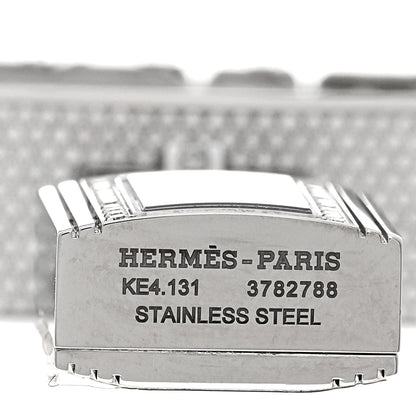 Hermes Stainless Steel Diamond Pave 16mm Kelly Quartz Watch 4 of 5