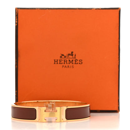 Hermes Enamel Narrow Clic Clac H Bracelet PM Rouge Baroque 5 of 5