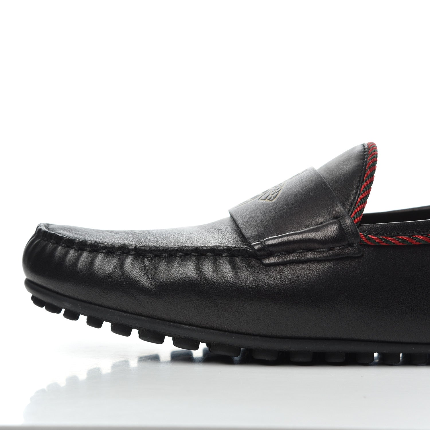 Gucci Nappa Mens Bee Driver Loafers 9.5 Black 9 of 17