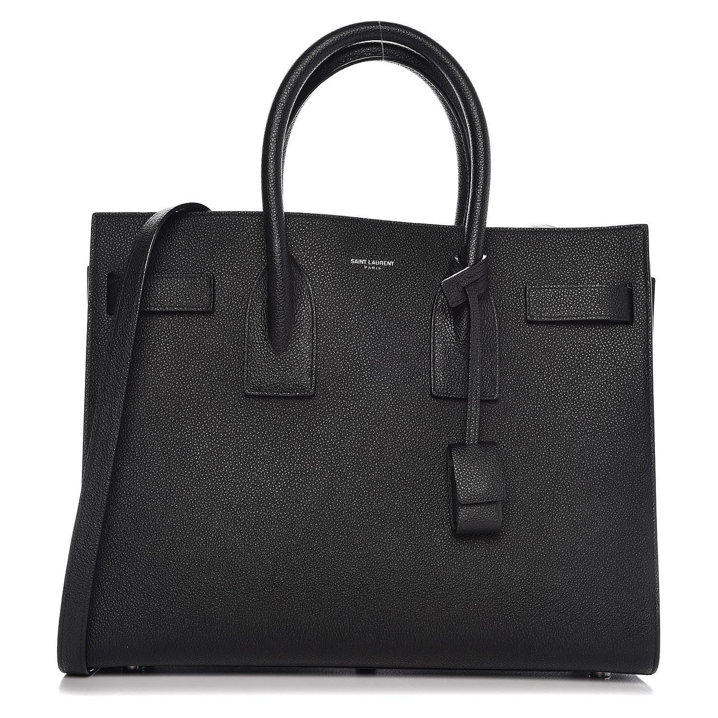 Grained Calfskin Small Sac De Jour Black