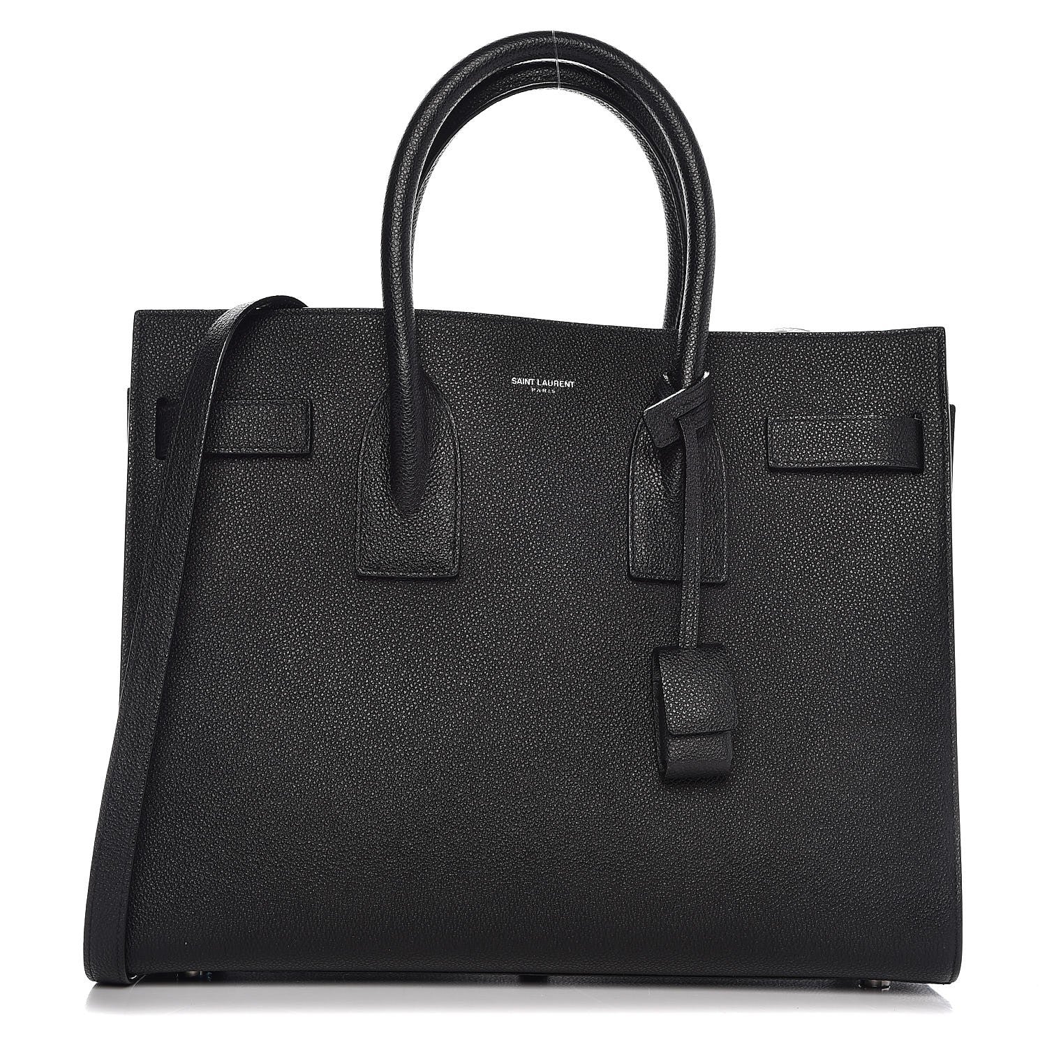 Saint Laurent Grained Calfskin Small Sac De Jour Black 1 of 8