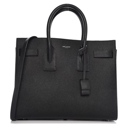 Saint Laurent Grained Calfskin Small Sac De Jour Black 1 of 8