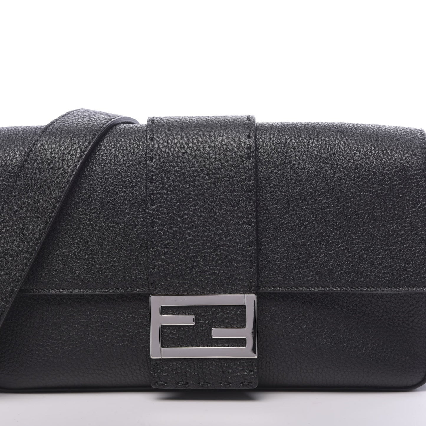 Cuoio Romano Selleria Belt Baguette Bag Black