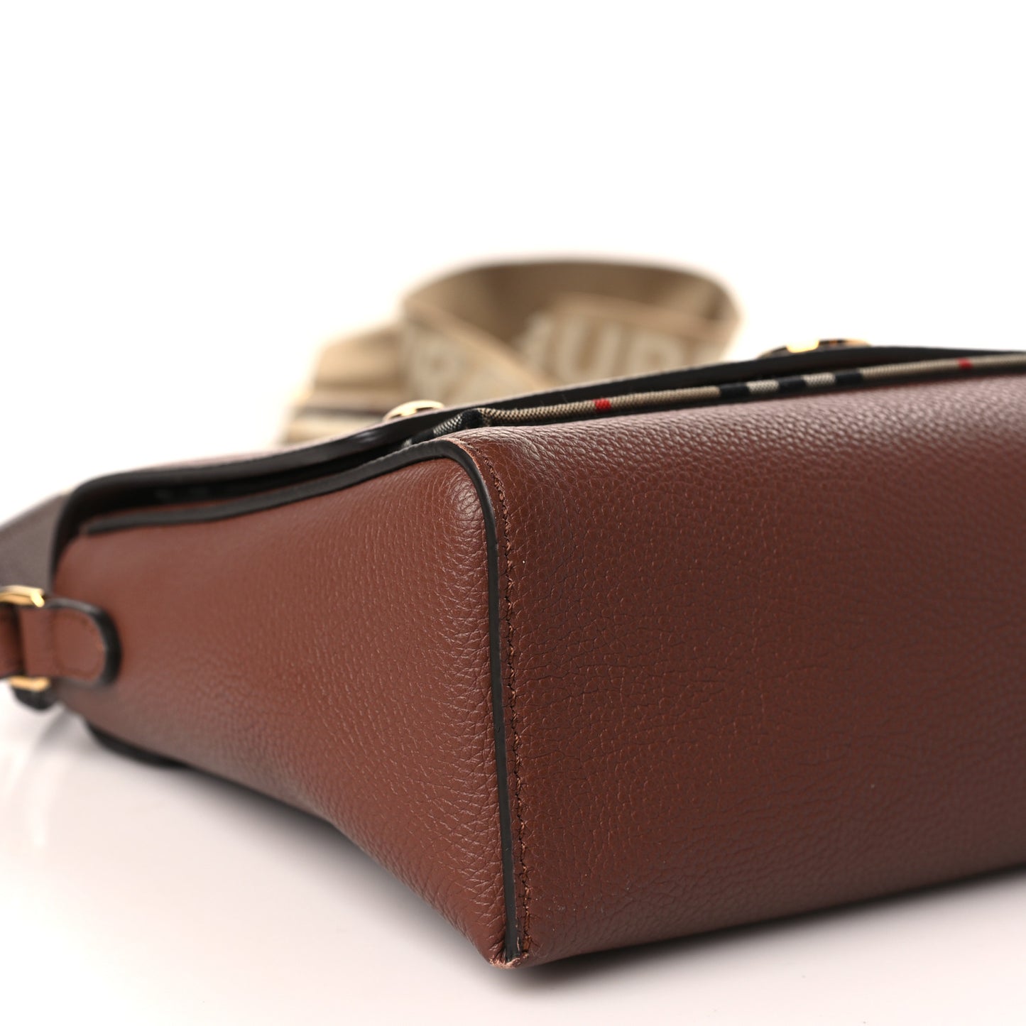 Calfskin Vintage Check Note Crossbody Bag Tan