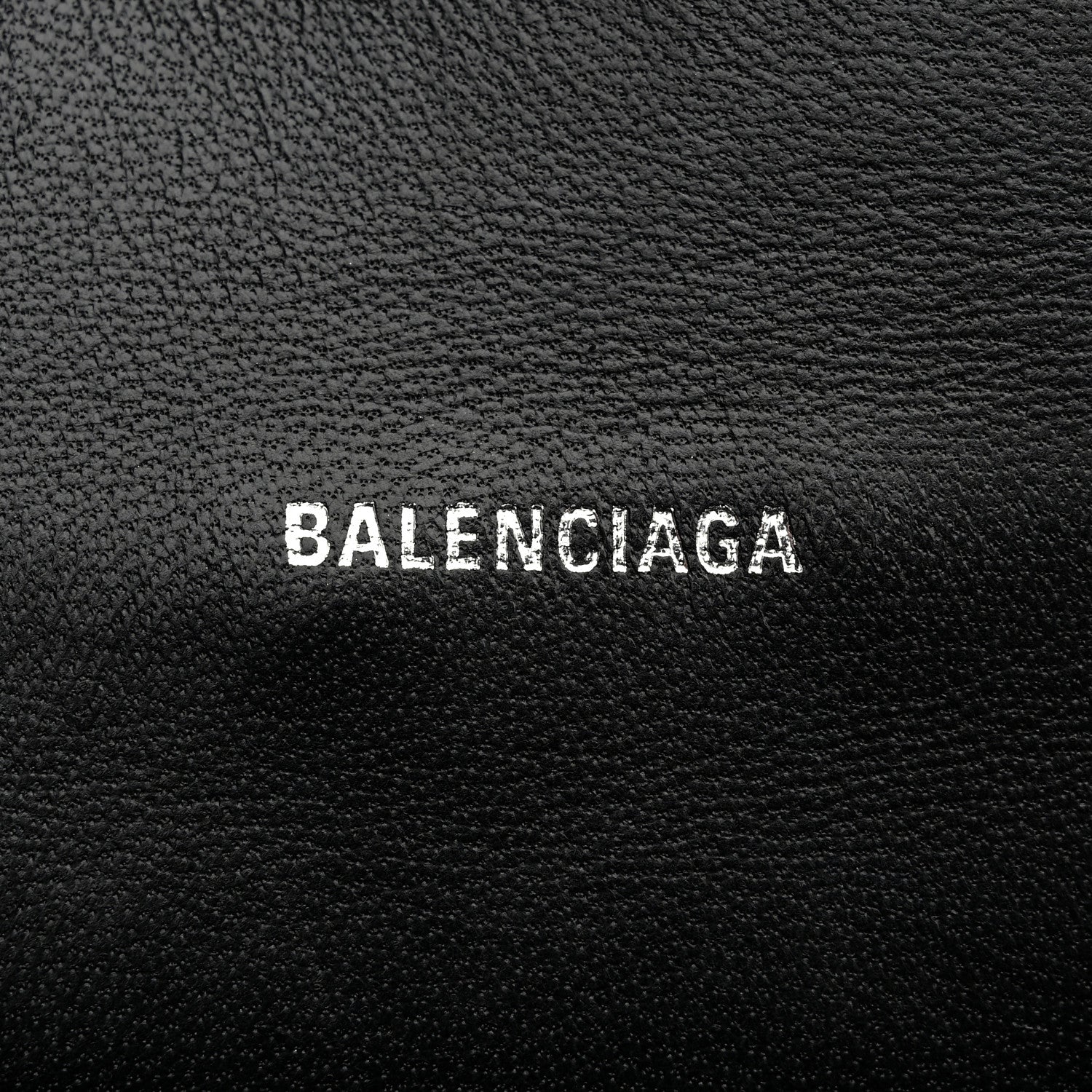 Balenciaga Shiny Calfskin Monochrome Crocodile Embossed Hourglass Top Handle Bag XS Black 6 of 9