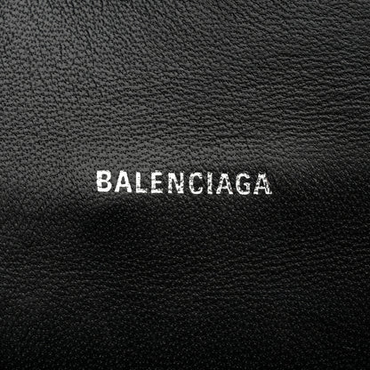 Balenciaga Shiny Calfskin Monochrome Crocodile Embossed Hourglass Top Handle Bag XS Black 6 of 9