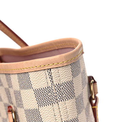 Louis Vuitton Damier Azur Neo Neverfull MM Rose Ballerine 7 of 7
