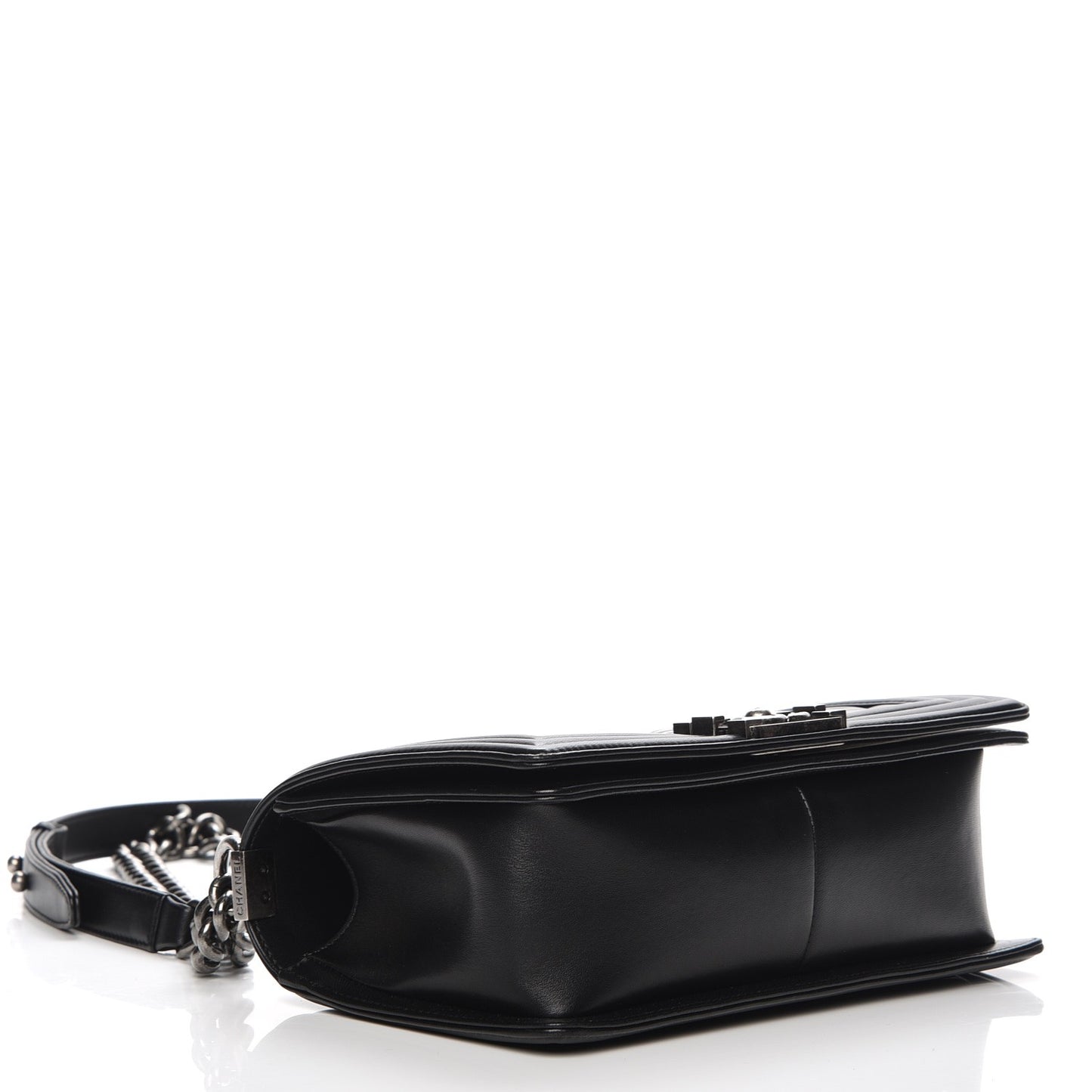 Lambskin Quilted Medium Boy Flap Black
