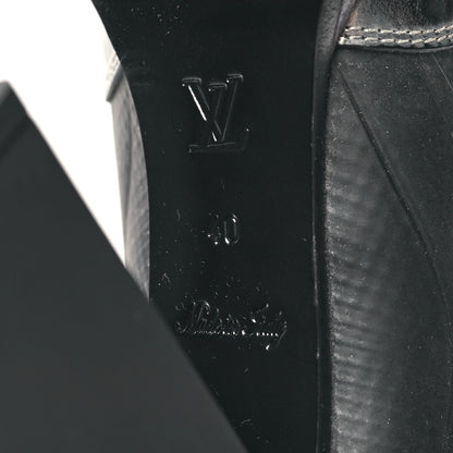 Louis Vuitton Metallic Calfskin Technical Fabric Digital Gate Ankle Boots 40 Black Silver Multicolor 7 of 8