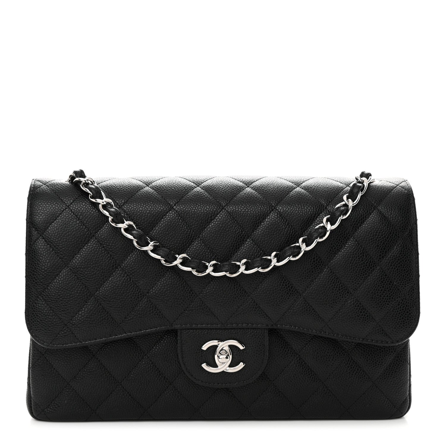 Chanel Caviar Quilted Jumbo Double Flap Black 1 of 12