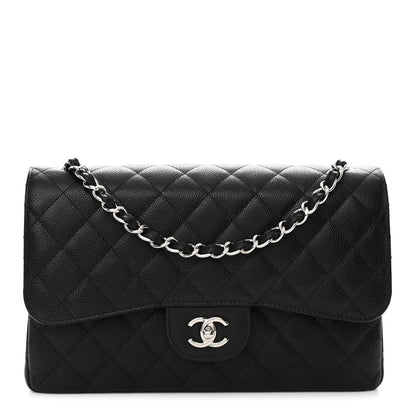 Chanel Caviar Quilted Jumbo Double Flap Black 1 of 12