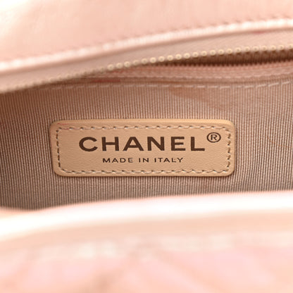 Chanel Iridescent Aged Calfskin Quilted Small Gabrielle Hobo Light Pink 6 of 11