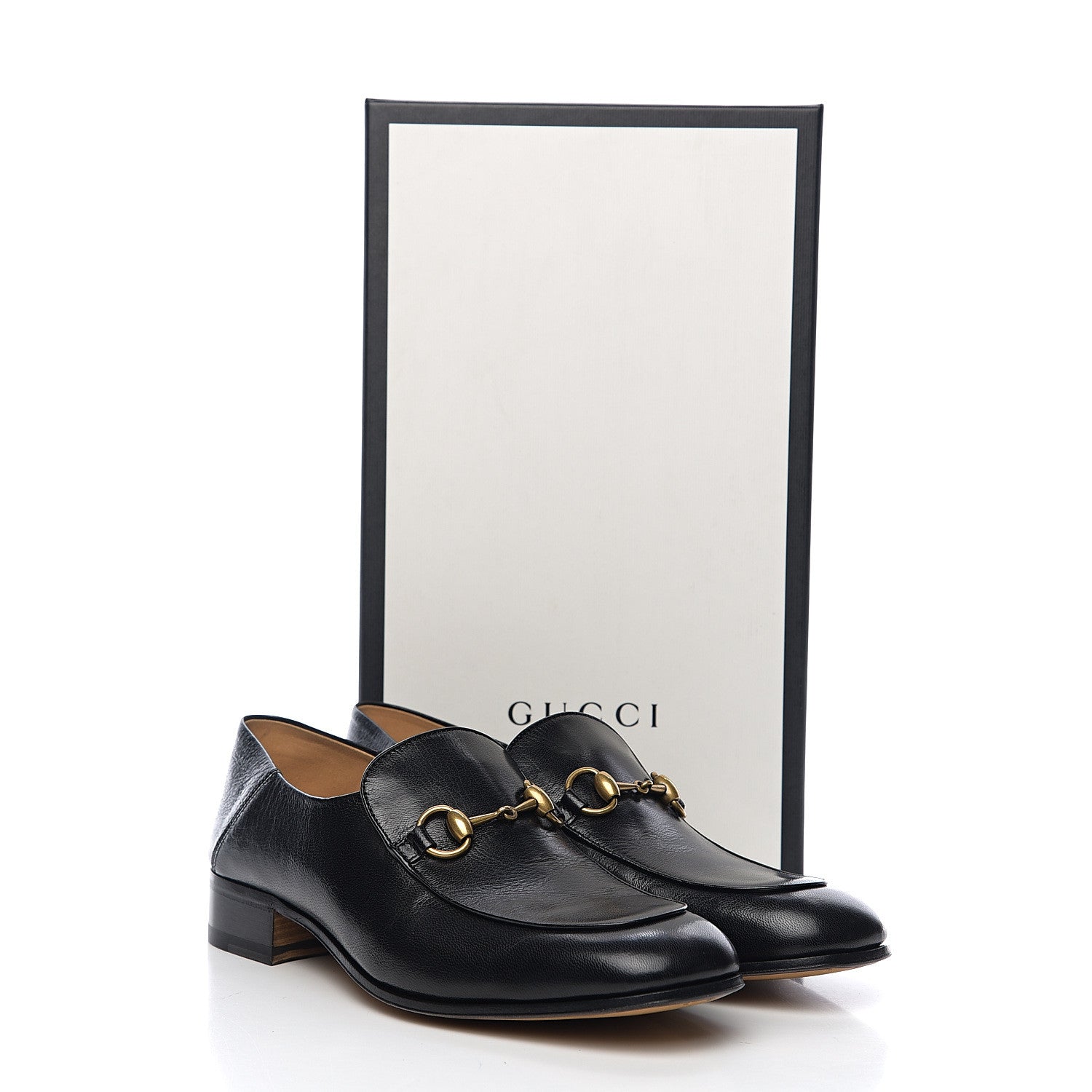 Gucci Goatskin Mens Horsebit Loafers 8.5 Black 9 of 9