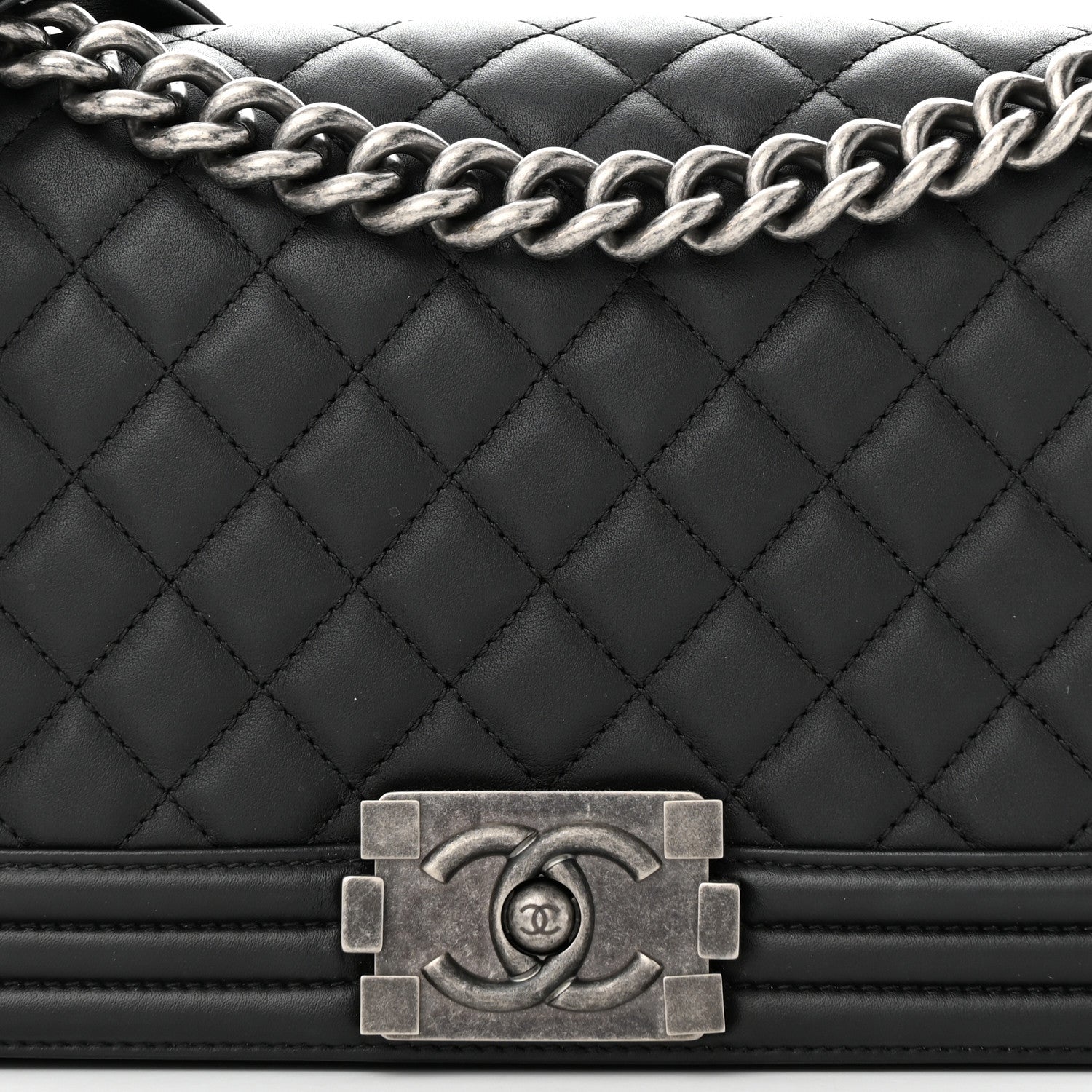 Chanel Calfskin Quilted Medium Boy Flap Black 8 of 11