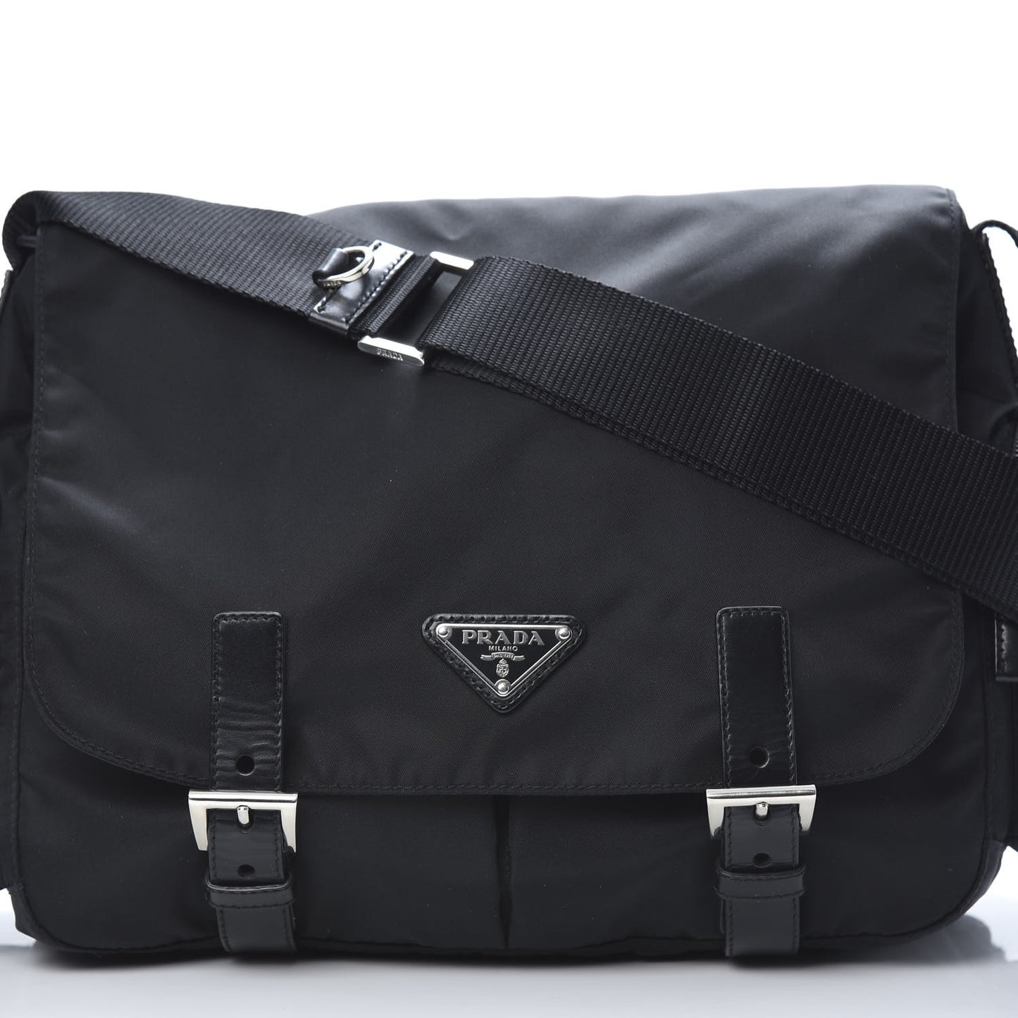 Tessuto Nylon Vela Messenger Bag Black