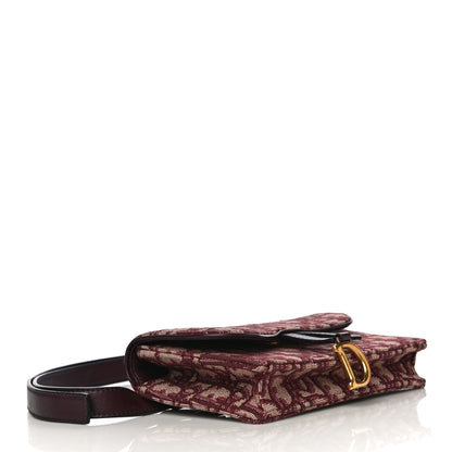 Christian Dior Oblique Saddle Belt Bag Bordeaux 4 of 19
