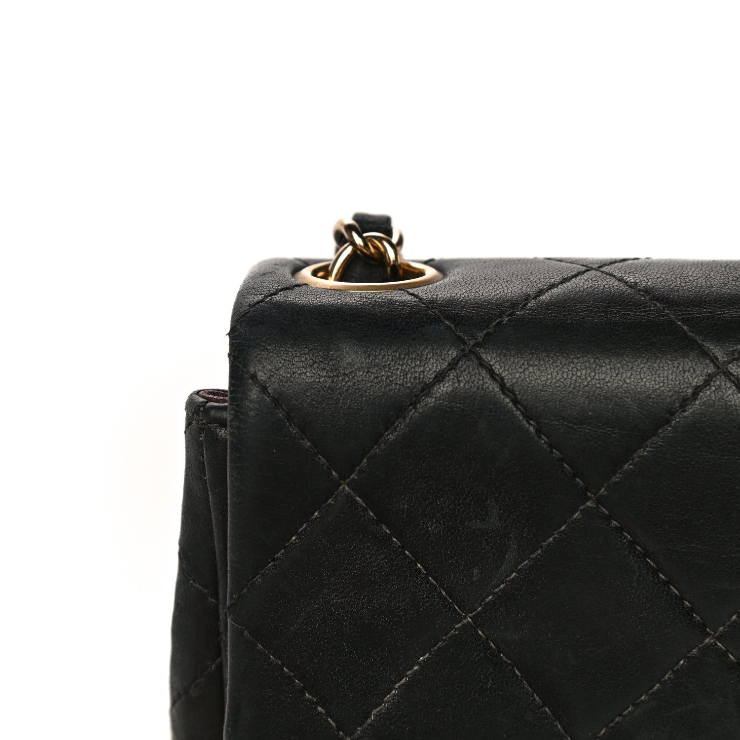 Chanel Lambskin Quilted Mini Square Flap Bag Black 26 of 35