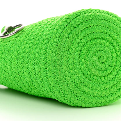 Balenciaga Nylon Lambskin Woven Small Ibiza Basket With Strap Green 9 of 10
