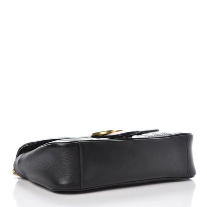 Gucci Calfskin Matelasse Small GG Marmont Shoulder Bag Black 4 of 10