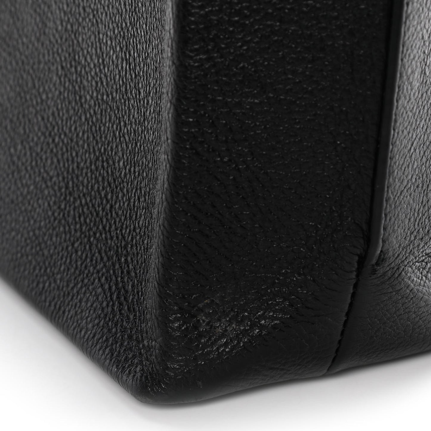 Calfskin Logo Small Shopping Black