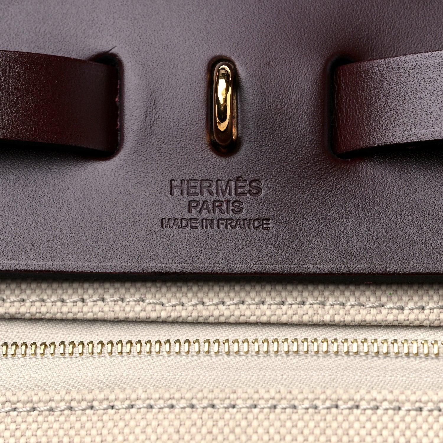 Hermes Military Toile Vache Hunter Herbag Zip Retourne 31 PM Beton Rouge Sellier 7 of 11