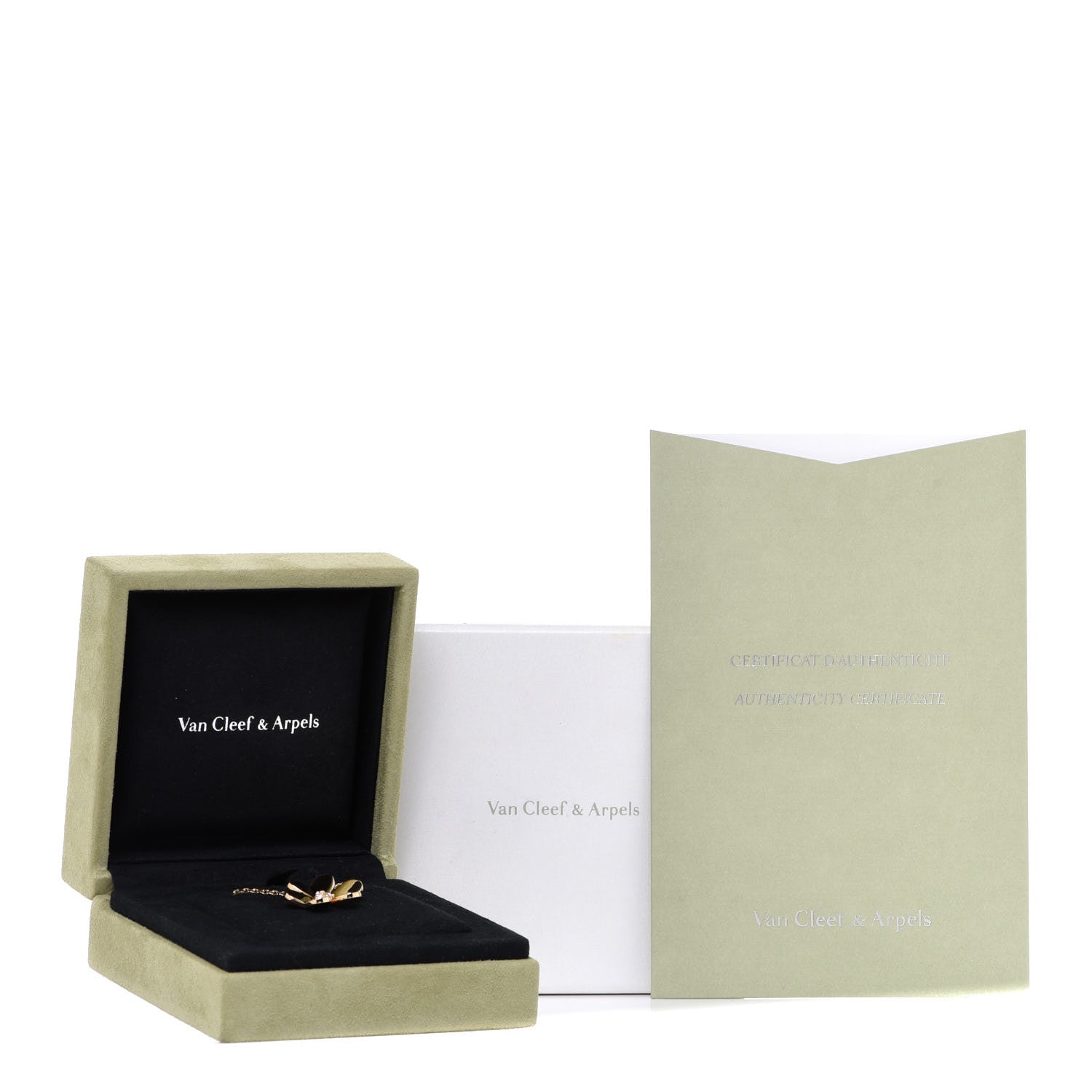 Van Cleef & Arpels 18K Yellow Gold Diamond Large Frivole Pendant Necklace 6 of 6