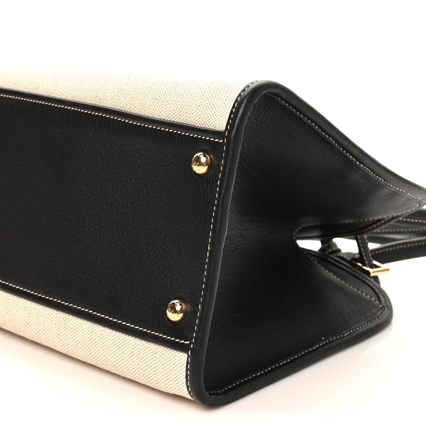 Linen Shopping Tote Natural Black