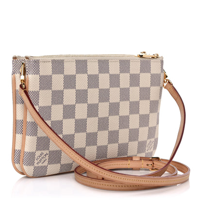 Louis Vuitton Damier Azur Double Zip Pochette 3 of 9