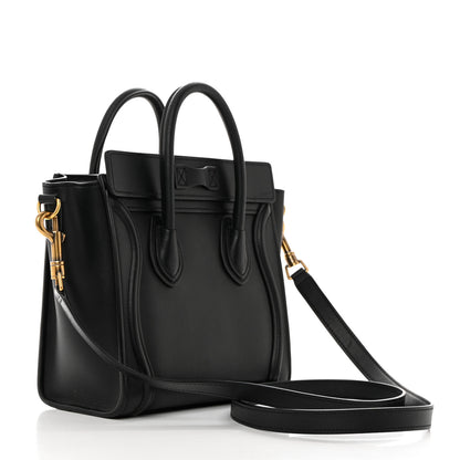 Celine Smooth Calfskin Nano Luggage Black 2 of 10