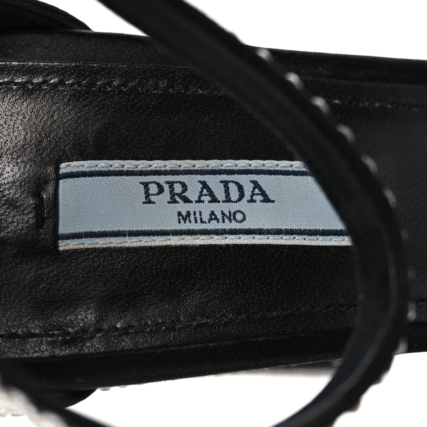 Satin Crystal Triangle Logo 40/135mm Platform Sandals 37 Cristal