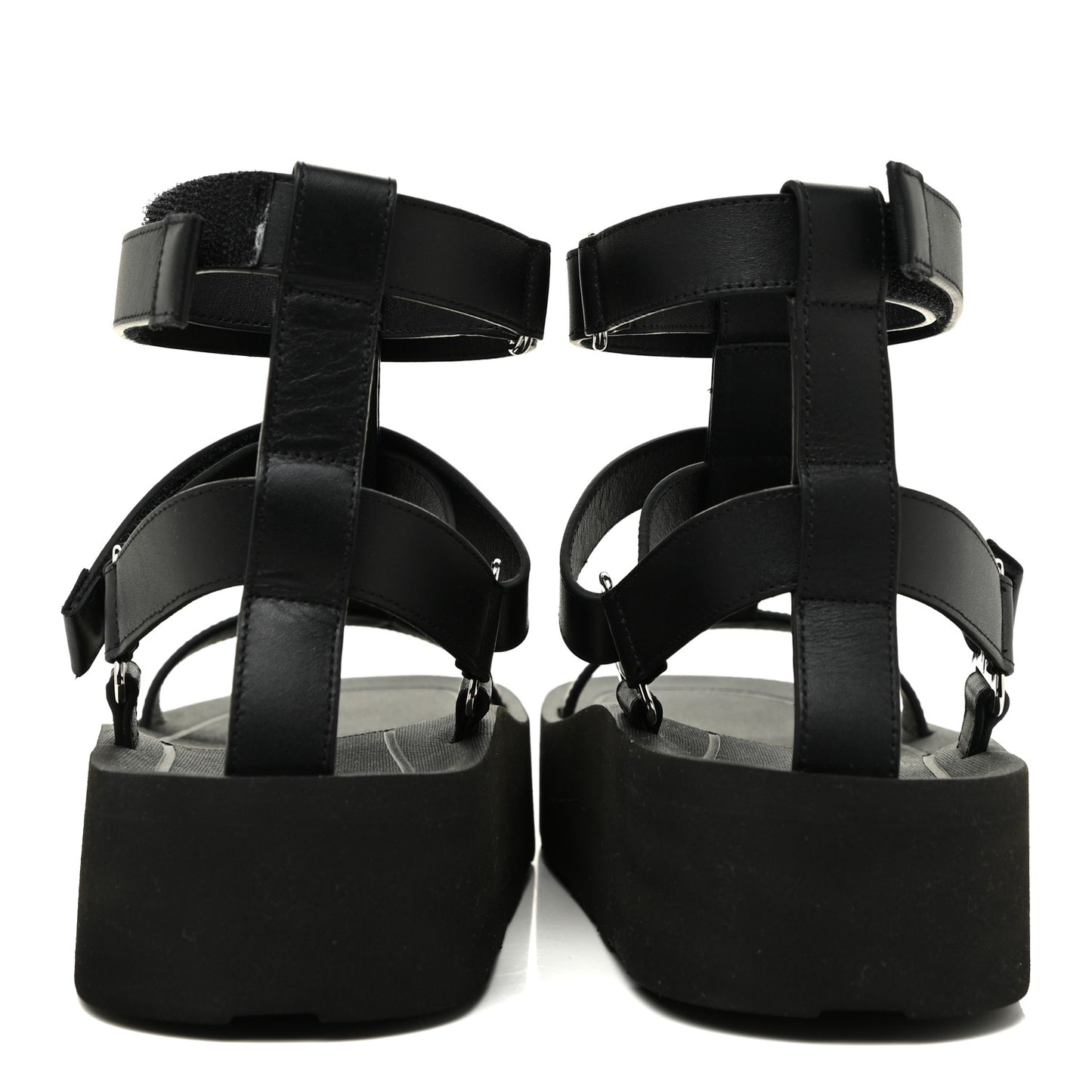 Calfskin Womens Enid Sandals 38.5 Black